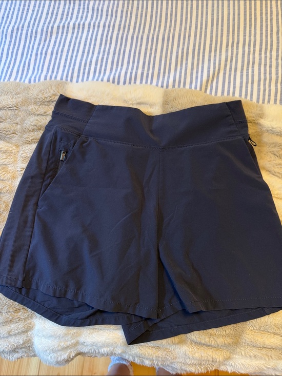 Athleta Pants - Athleta Brooklyn Navy Blue Athletic Shorts with Hidden Zip Pocket